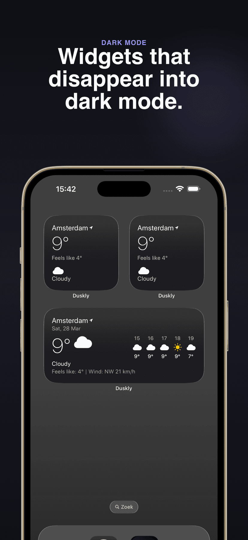 Dark mode widgets