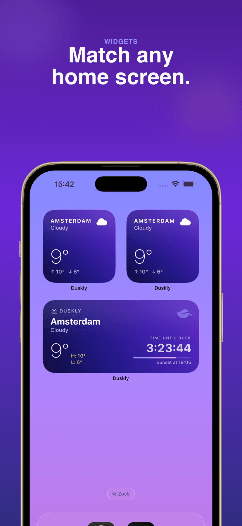 Kleurrijke widget-themas