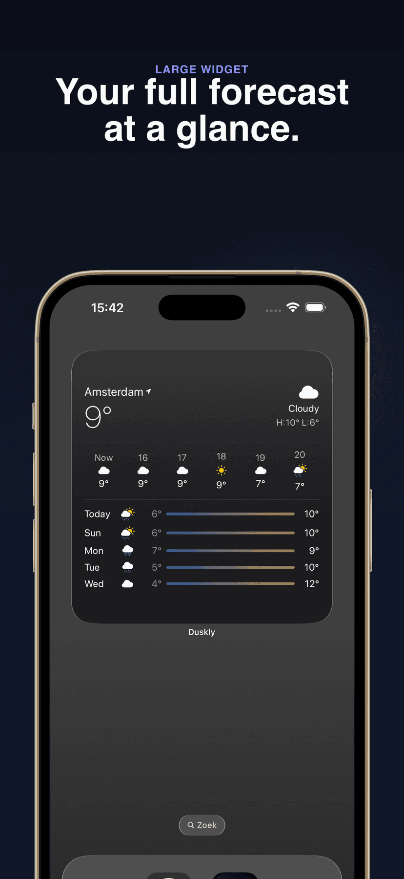 Groot widget-formaat
